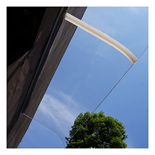 Unsichtbare Fenster-Regenschutzabdeckung, transparente Türüberdachung, Markise, Regenschutz, Außenmarkise, Schnee- und Windschutz, Gartenüberdachung, Terrasse, Veranda, Veranda-Markise (Größe: 50 x 15