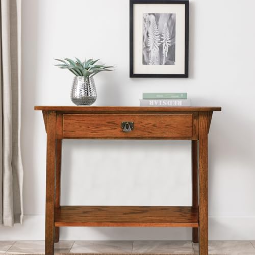 Leick Home 9057-RS Mission Console Table, Solid Wood Russet Finish