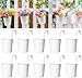 KAHEIGN 10Pcs Metall Hängende Blumentöpfe zum Aufhängen, 10cm weiß Blumentopf Blumentöpfe Pflanzentöpfe Hängende Blumeneimer Pflanztop mit abnehmbarem Haken für Balkon Zaun Garten Heimdekor
