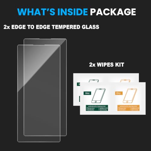 Image of ArmourPro Borderless Tempered Glass for Samsung Galaxy Z Fold 8 Ultra, Pack of 2 Clear Screen Protector with Anti-Dust Speaker Mesh, 9H Anti-Scratch, HD Clarity, Case Friendly, Easy Installation Kit