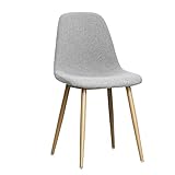 peso máximo: 130kg Kenay Home Wave Silla Salón Comedor Escritorio Tapizada, Gris Claro, 1 Unidad