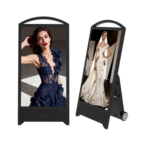Image of 43inch Outdoor Digital Signage, 2000nits High Brightness LCD Touchscreen Advertising Display, IP65 Waterproof, CMS /USB /WiFi /Port Player, Split Screen,24 /7 Operation, 1200Wh Battery, Android OS