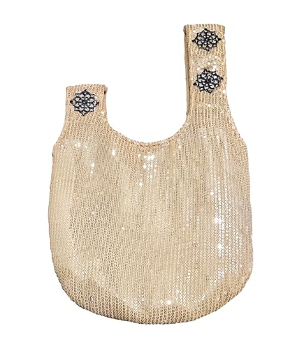 Image of Signature Potli Bag for Women - Sequin Knot Detail | Wedding & Cocktail Festive Statement Ethnic Handbag
