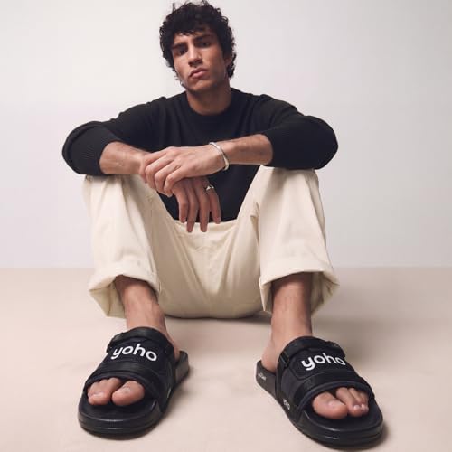 Image of YOHO Drystep Sliders for Men | Waterproof Monsoon Footwear & Rainy Sandals | Skin Friendly Adjustable Strap