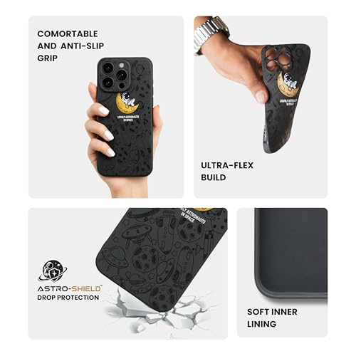 Image of Cosmic Silicone Astronaut Case for iPhone 11, Cute Soft Touch Designer Protective Cover, AstroShield Shockproof Defense with Matte Anti-Slip Grip | Lunar Eclipse