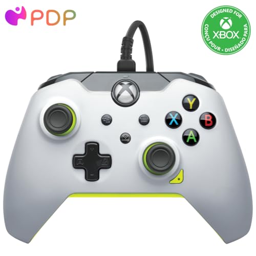 PDP Wired mando Electric White, Gamepad for Video Game, Gaming, Xbox One, Officially Licensed - Xbox...