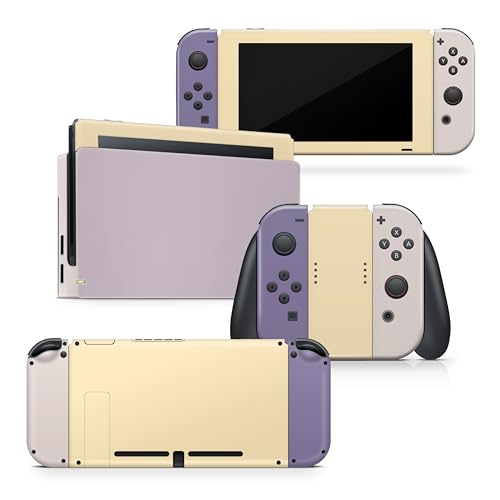 Image of Tacky Design Solid Color Skin Compatible with Nintendo Switch Skin Wrap Cover, Colorwave Blocking for Nintendo Switch Stickers, Premium Vinyl 3M Full Wrap Decal.