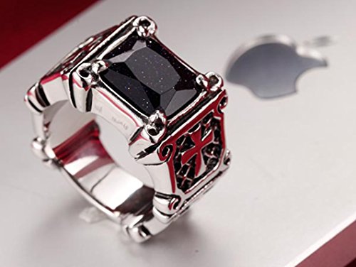 AueDsa Anelli di Coppia Acciaio Inossidabile Blu