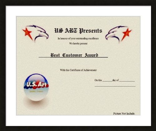 US Art 12.5x15 - Inch Document Frames 0.84 inch Wide Molding for Photo 8.5x11 Inch with Single Mat 8x10.5 Inches Opening Size