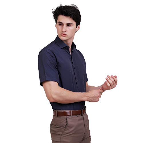 Image of Appel Touch Men's Cotton Blend Formal Shirt Half Sleeves