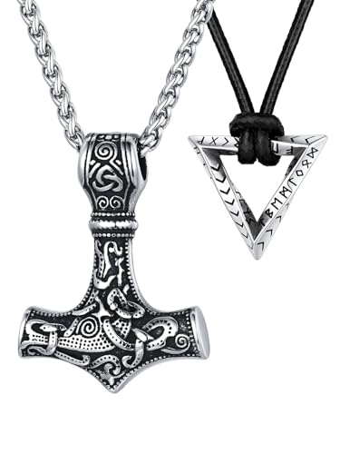 FaithHeart FaithHeart Viking Runes Thors Hammer Necklace