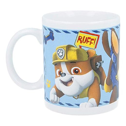 Paw Patrol 8412497767267 Taza Ceramica 325ml en Caja de Regalo Patrulla Canina 'Boy Icons' (76726), No Aplica, Azul