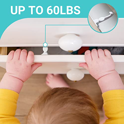 Cabinet Locks For Baby Child Safety - 12Pack Baby Proofing Cabinets Latches Locks For Babies Kids Toddlers, No Drilling Adhesive Invisible Child Proof Cabinet Lock, For Most Cabinets Drawers Cupboards #TOP6