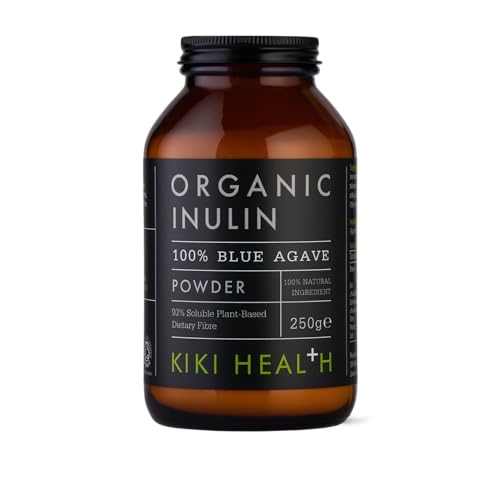 Kiki Health Organic Inulin 100% Blue Agave Powder 250G | Made With 100% Organic Mexican Blue Agave Plant | 93% Plant-Based Soluble Fibre