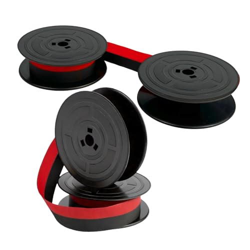 Farbband Schreibmaschine Kompatibel mit Olivetti Lettera, 10 Meter 52mm Durchmesser, Rot und Schwarz Nylon Typewriter Farbband, für GR4 24 32 22 82 34 35, Für Klare und Präzise Druckergebnisse 2pcs