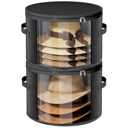 Ofiray-home 2 Pack Stackable Hat Storage Boxes, Hold up to 7-9 Hats by Ofiray-home - Used condition - US$20.22
