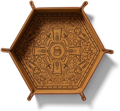 Rollacrit Heroes of Barcadia Dice Tray, Folding Faux Leather RPG Dice Tray image 2