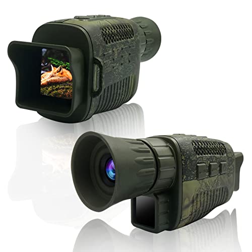 Mochalight Infrared Night Vision Monocular,1.5in TFT Screen 4k Full Goggles Save Photos & Video,5X Zoom Monoculars 7 Levels Infrared Adjustable for Hunting, Camping, Travel