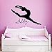 Nom vinyle mural décalcomanies personnalisées personnalisées filles Nom de ballerine ballet danseur gymnastique gymnastique autocollants muraux filles décor 55x35 cm