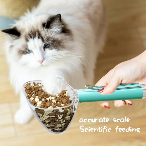 Sonwaha 2 Stück Schaufel für Hundefutter Futterschaufel Haustiere Griff mit Clip Futterschaufel Kann Auch für Reis, Mehl und Andere Getreidearten Verwendet Werden