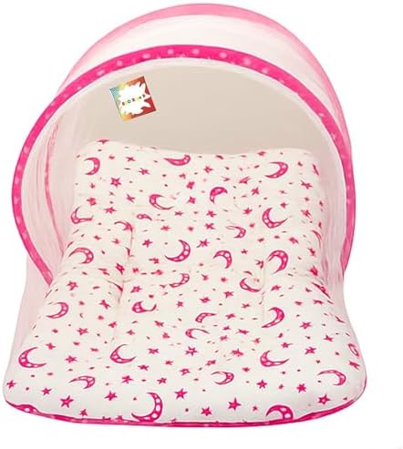 Baby Bed New Born Baby Bedding Set | Baby Bag | Carry Bag | Baby Bed | Mattress |Mosquito Net | Essentials | Carrier | Cotton (0-6 Months) (4PCS Set)