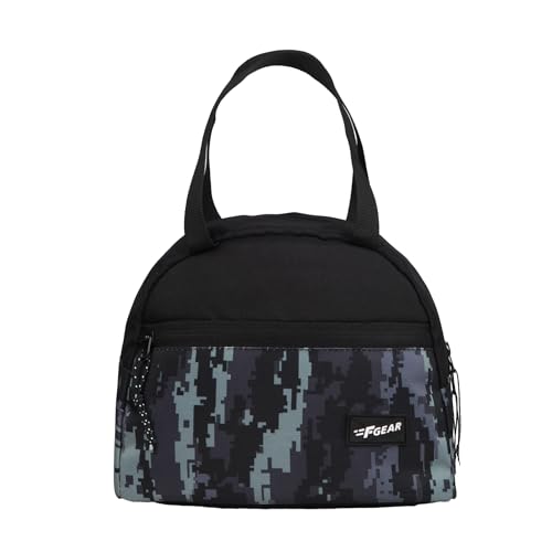 F Gear Nugget ACV Grey Black 7L Lunch Bag Padded Insulated Hot Cold Travel Tiffin Bag Food Storage Bag for Work, Students, Office, Picnic, College & School Lunch Bag for Girls Boys Men Women Adult (B0D73KKGDS) Amazon Price History, Amazon Price Tracker