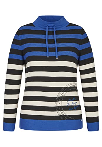Rabe Damen Pullover Stehkragen gestreift Lapis - 40