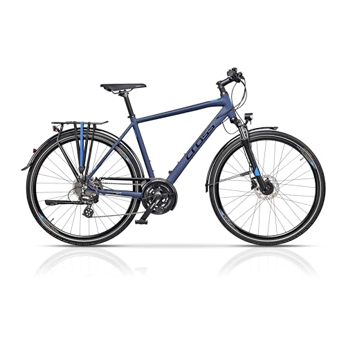 Airtracks 28 Zoll Herren Trekking Fahrrad Avalon Gent Trekkingrad 24 x Gang Shimano Altus RD-M310 SGS - Blau Matt - Rahmenhöhen 48cm 52cm 56cm 60cm - (52cm (Körpergröße 165-175cm))