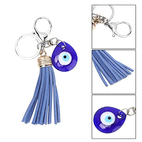 Heepdd Blue Evil Eye Keychain, Turkish Glass Amulet Blessing Good Luck Key Ring For Girls Women Key Bag Decor Birthday Christmas Gift #TOP5
