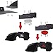 ZGAUTO Front Inner Fender Liner with Light Fits for Jeep Wrangler 2007-2017 JK 4WD wiht US Flag Logo (Lightweight Aluminum,Black)