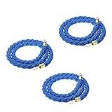 3本のツイストスタンションロープ、研磨スナップフック付き、群衆制御バリアロープ、レッドカーペットイベント、VIPライン、グランドオープニング用(3フィート)