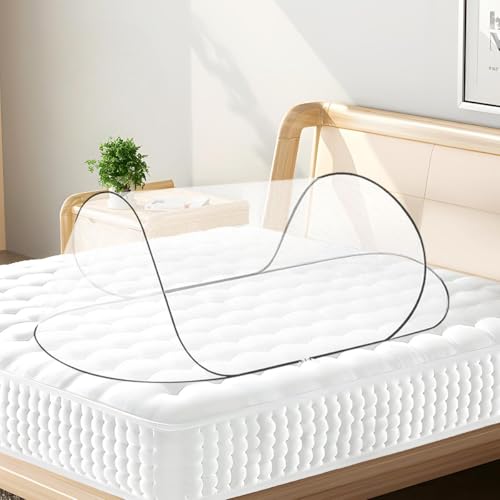 Pop Up Moskitonetz Reise 200 X 80 X 56 cm, Moskitonetz Zelt Bett Camping für Einzelbett, Insektenschutz Fliegennetz Bett, zum Wirksam Verhinder Mücken, für Innen Außen