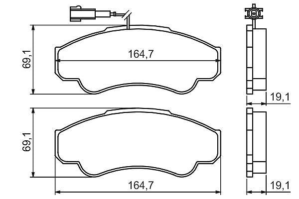 Garnitures de frein disque BOSCH endurance maximale pour CITROËN JUMPER I Kasten - 7