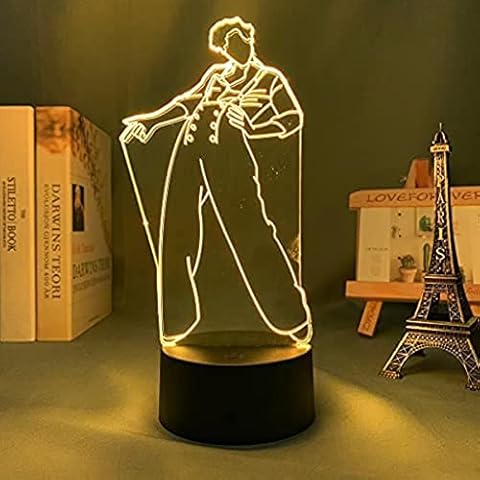 3D Night Light lamp Gift for Fans Bedroom Decor Light LED Touch Sensor Color Changing Work Desk Lamp Cover