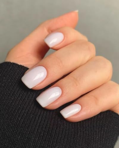 Vishine Esmalte de uñas semipermanente de 16 ml, color blanco lechoso neutro, esmalte de gel translúcido, color blanco lechoso, Soak-Off UV LED, manicura translúcida E020