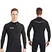 WYYHAA Wetsuit Top Women Men, 3MM Neoprene Long Sleeve Wetsuit Jacket Keep Warm for Cold Water Diving Surfing Swimming Snorkeling Kayaking,Men,L
