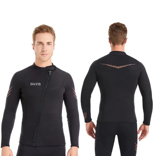 Chaqueta Wetsuit para Hombre y Mujer, Neopreno 3MM Manga Larga para Buceo, Surf, Natación y Kayak en Agua Fría miniatura 3
