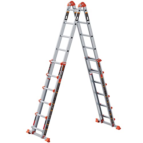 Image of LANBITOU Ladder A Frame Extension 22Ft Multi Position for Home 330lbs