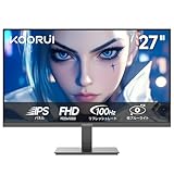 KOORUI モニター 27インチ pcモニター 100Hz フルhd 液晶ディスプレイ IPSパネル非光沢 アイケア・ブルーライト軽減/傾き調整/HDMI＋VGAポート/VESAマウント対応 E2711F