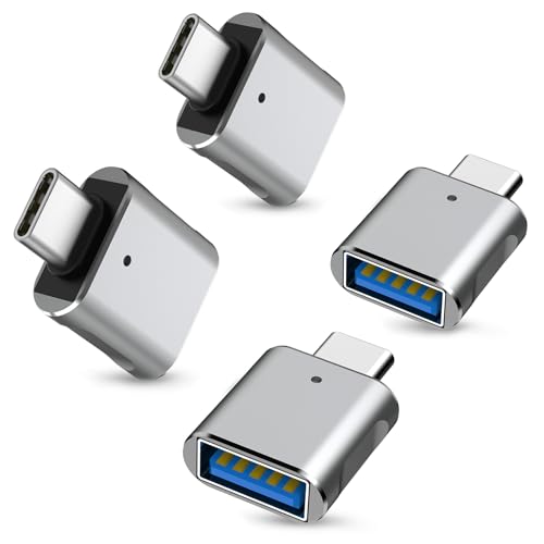 Ticenpe USB C auf USB 3.0 Adapter OTG (4 St&uuml;ck) USBC Stecker auf A Buchse Adapter, Thunderbolt 4/3 auf USB Kompatibel mit iPhone 16 15 Series MacBook Pro Mac mini iPad Pro Samsung Galaxy