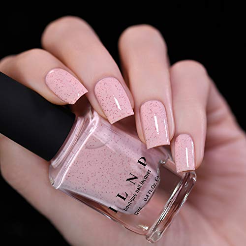 Image of ILNP Sunday - Pastel Pink Speckled Nail Polish, Chip Resistant, 7-Free, Non-Toxic, Vegan, Cruelty Free, 12ml