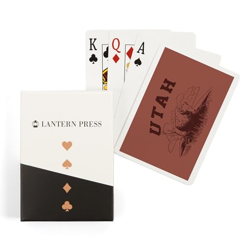 Lantern Press Utah Baraja de 52 Cartas Tamaño Póker