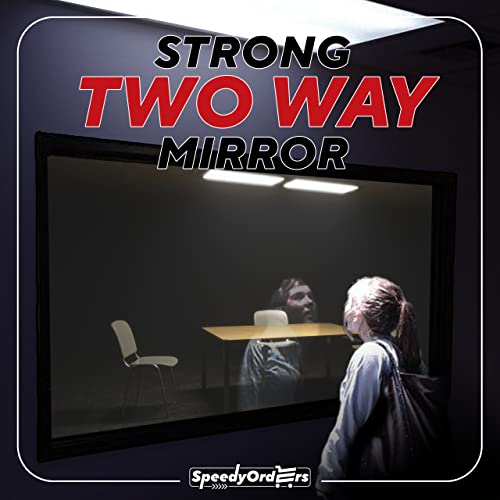 Speedyorders Two Way Mirror 2 Way Acrylic Mirror Sheet - 2 Way Mirror See Through Mirror - Plexiglass Sheet - Smart Mirror - Two Way Mirror - Unbreakable Made In Usa 1/8" 12X12 Inches #TOP1