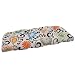 Indoor/Outdoor Pom Pom Play Wicker Loveseat Cushion, Lagoon