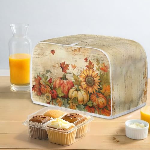 Image of Sunflower Pumpkin 2 Slice Toaster Cover Thankisgiving Decor