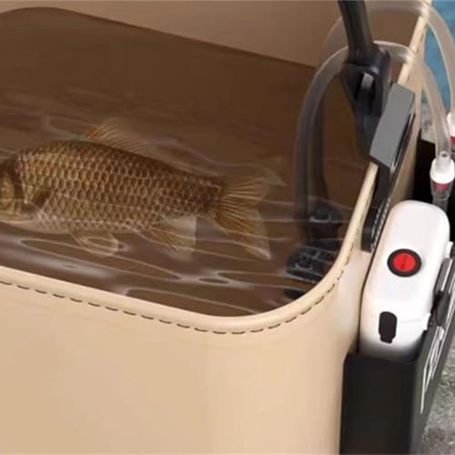 Cubo de pesca plegable con asa para transporte de capturas vivas 4