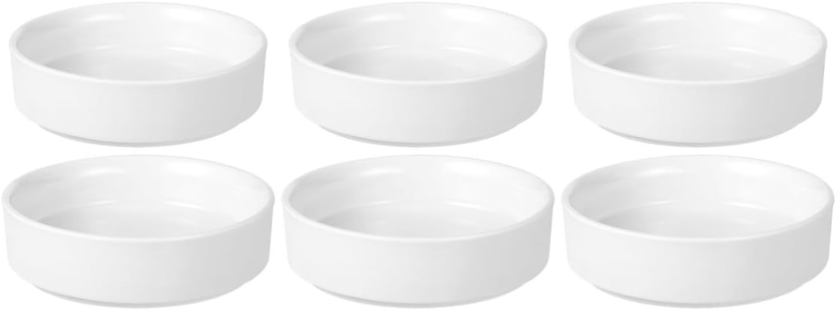 Milisten 6pcs Ceramic Plant Saucer Round Drip Tray Heavy Duty Flower Pot Base for Indoor Use Plant Plate to Prevent Water Leakage and Maintain Clean Floors