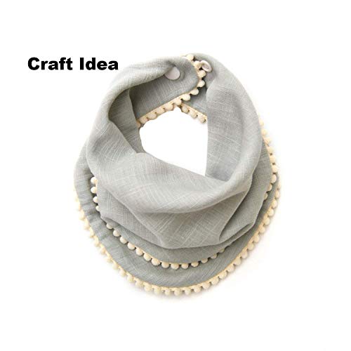 Yycraft 20 Yards Tiny Pom Pom Ball Fringe Trim Diy Craft Sewing Accessory For Home Curtain Clothes Pillow Decoration(Pom Size 5Mm,White) #TOP2