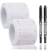 Food Storage Labels Stickers, 1000Pcs Food Prep Canning Labels Stickers Removable Freezer Food La...