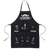 Usos - Utilice nuestro delantal para hombre para conseguir la barbacoa perfecta, sencillamente déjeselo todo a él para que cocine carnes suculentas con la ayuda de este fantástico accesorio de regalo para chefs - destinado a añadir mucha diversión y risas a todas las barbacoas - puede llevarse en la playa, en el parque o en el jardín.